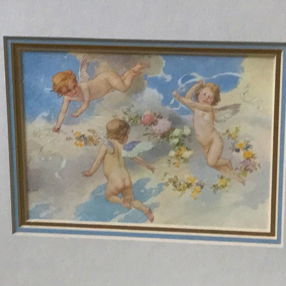 Angel Cherub Framed Art